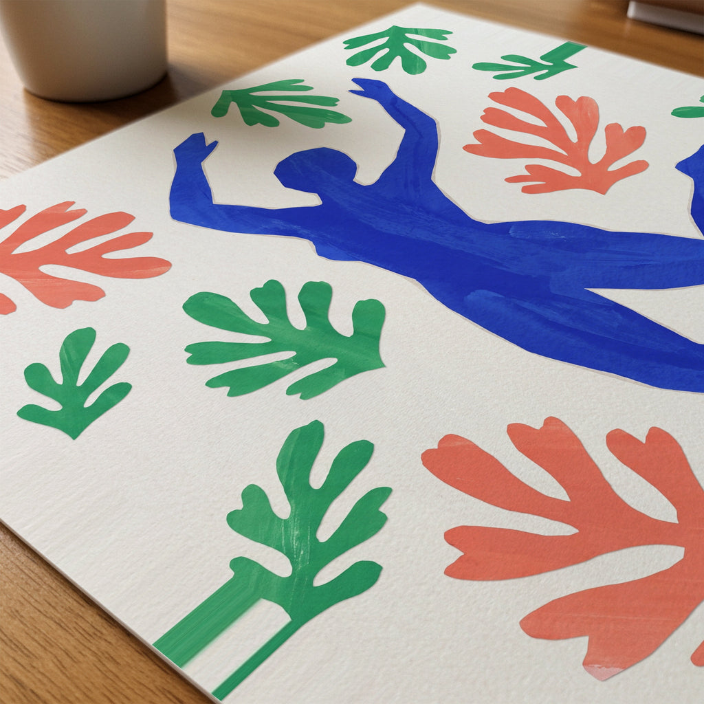 Henri Matisse Blue Dancer Poster – närbild på papper