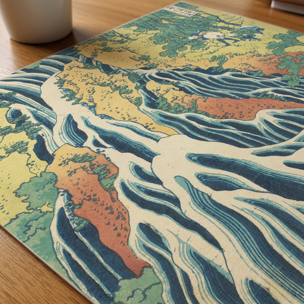 Katsushika Hokusai Kirifuri Waterfall 1832 Poster – närbild på papper