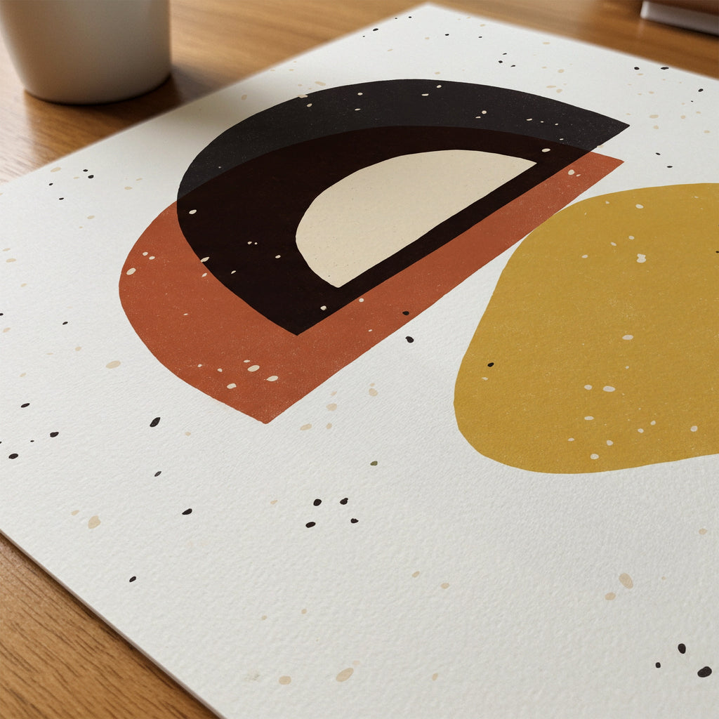 Mid-Century Balance Poster – närbild på papper