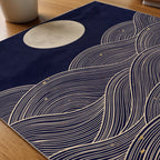 Moonlit Sea Poster – närbild på papper