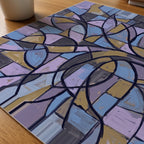 Piet Mondrian Blossoming Tree in Blue Poster – närbild på papper