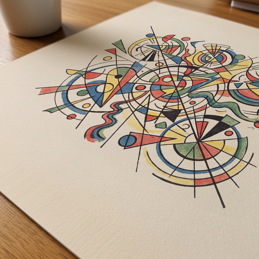 Wassily Kandinsky Little Worlds Poster – närbild på papper