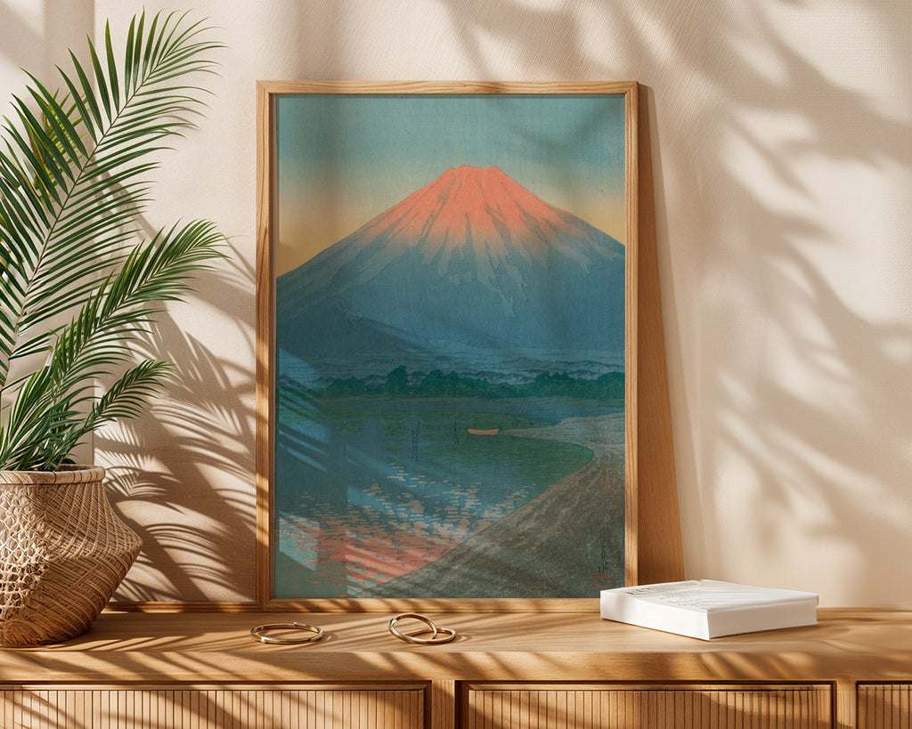 Hasui Kawase Daybreak over Lake Yamanaka 1931 Poster – i rum 2