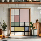 Piet Mondrian Composition in Pastel Poster – i rum 2
