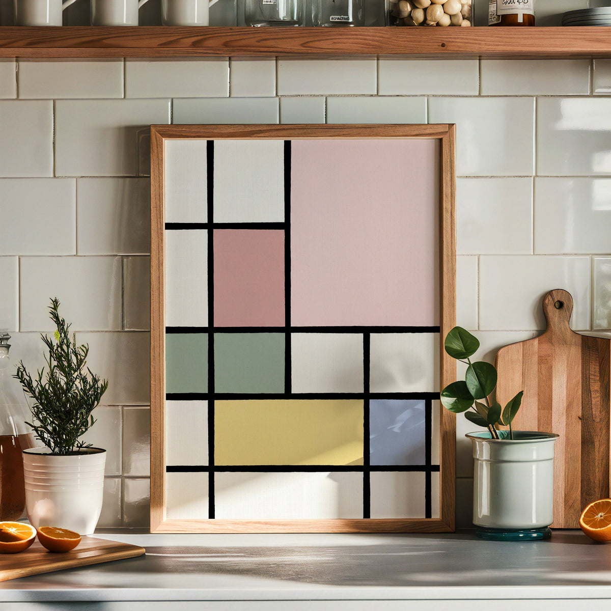 Piet Mondrian Composition in Pastel Poster – i rum 2