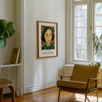 Mockup av Quiet Wonder Matisse affisch på vägg – köp enkelt hos Bozetto i hög kvalitet