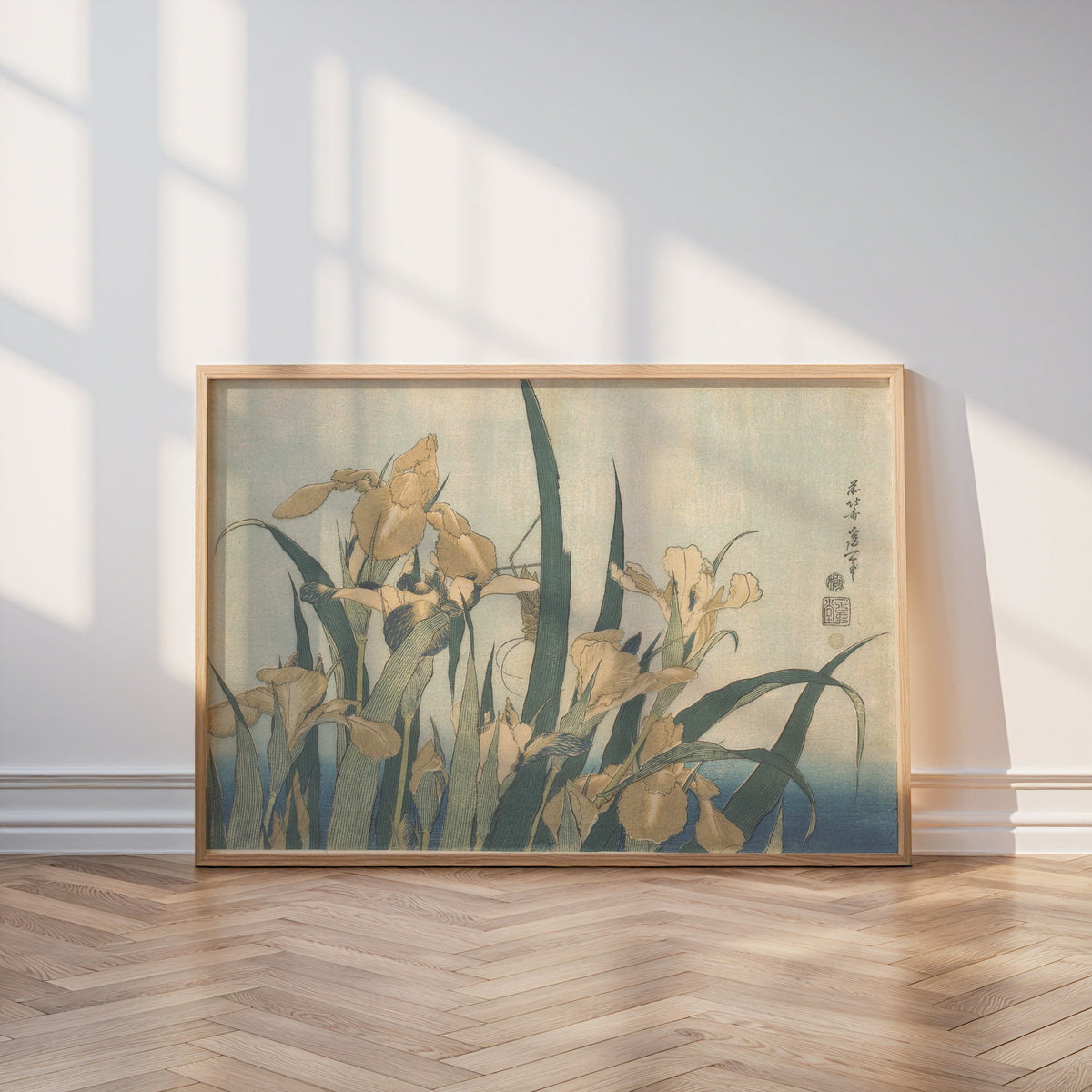 Katsushika Hokusai Irises and Grasshopper 1833 Poster – i rum 4