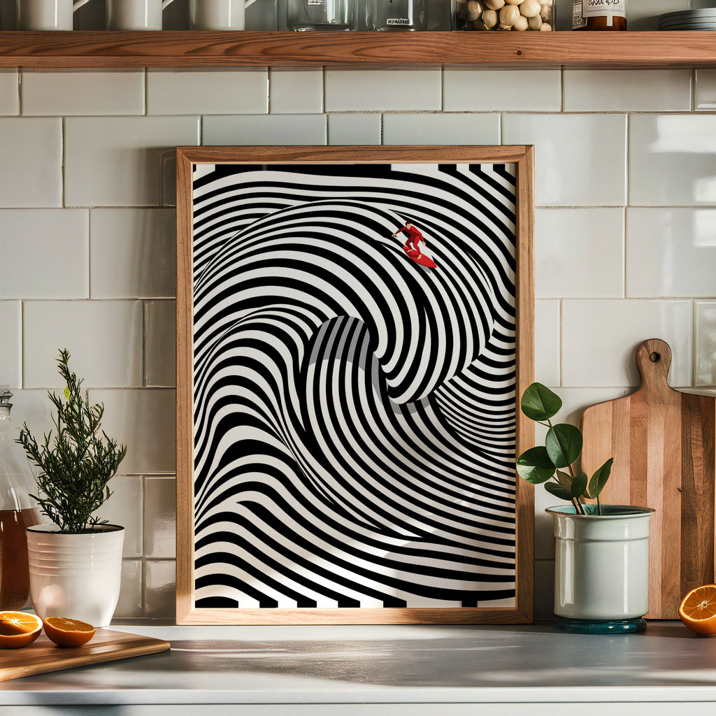 Op Art Surf Poster – i rum 3