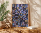Piet Mondrian Blossoming Tree in Blue Poster – i rum 3