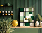 Piet Mondrian Composition in Green Poster – i rum 3