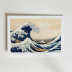 The Great Wave Poster – med passepartout