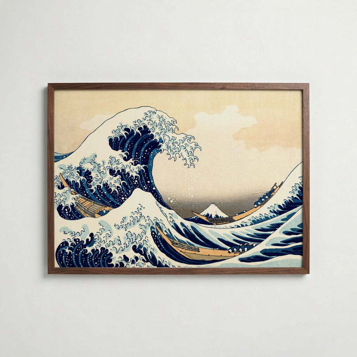 The Great Wave Poster – valnötsram