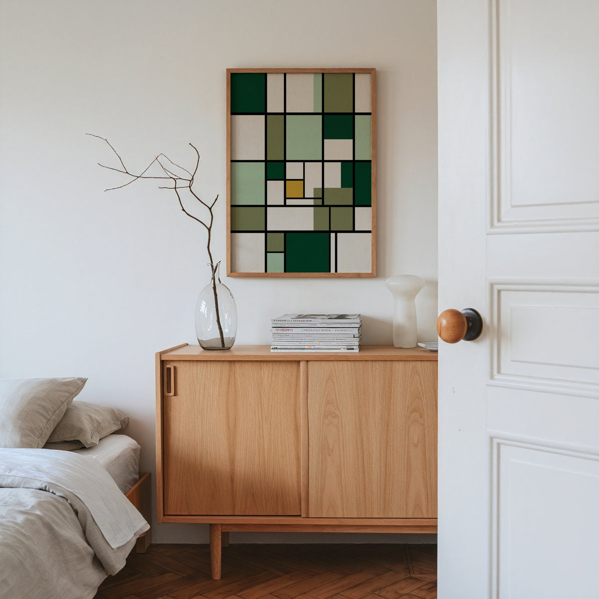 Piet Mondrian Composition in Green Poster – i rum 4