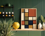 Piet Mondrian Composition in Terracotta Poster – i rum 4