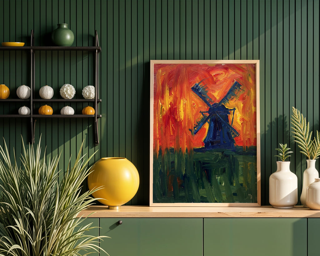 Piet Mondrian Windmill at Dusk Poster – i rum 4