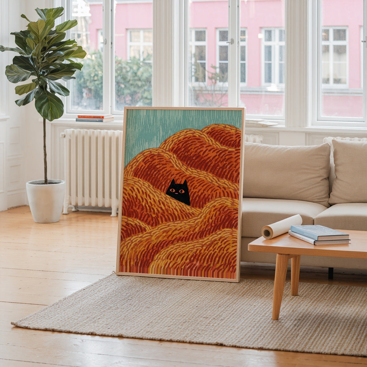 Hidden Cat Dunes Poster – i rum 5