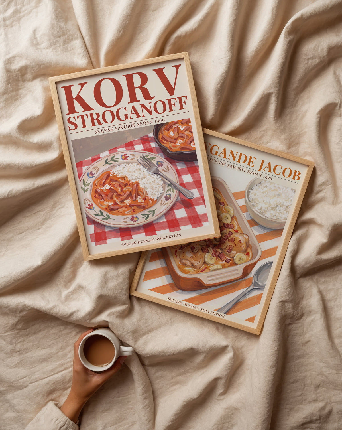 Korv Stroganoff Poster – två posters i rum 1