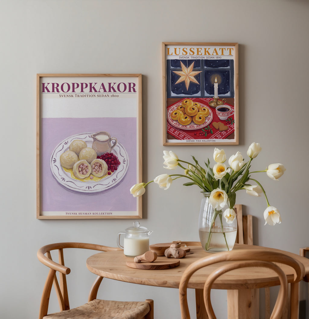 Kroppkakor Poster – två posters i rum 1