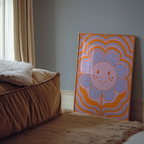 Mockup av Smiling Flower affisch på vägg – köp enkelt hos Bozetto i hög kvalitet