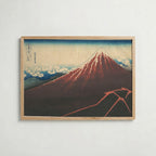 Katsushika Hokusai Thunderstorm Beneath the Summit 1831 Poster – ekram