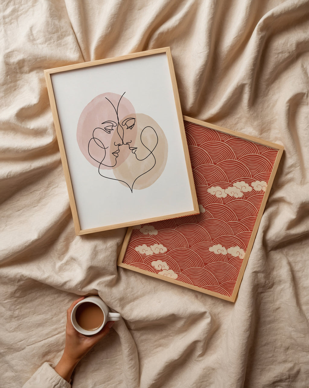 One Line Love Poster – två posters i rum 1