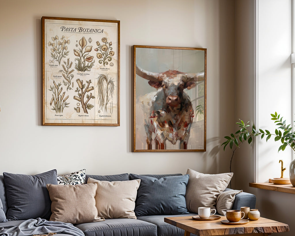 Pasta Botanica Poster – två posters i rum 1