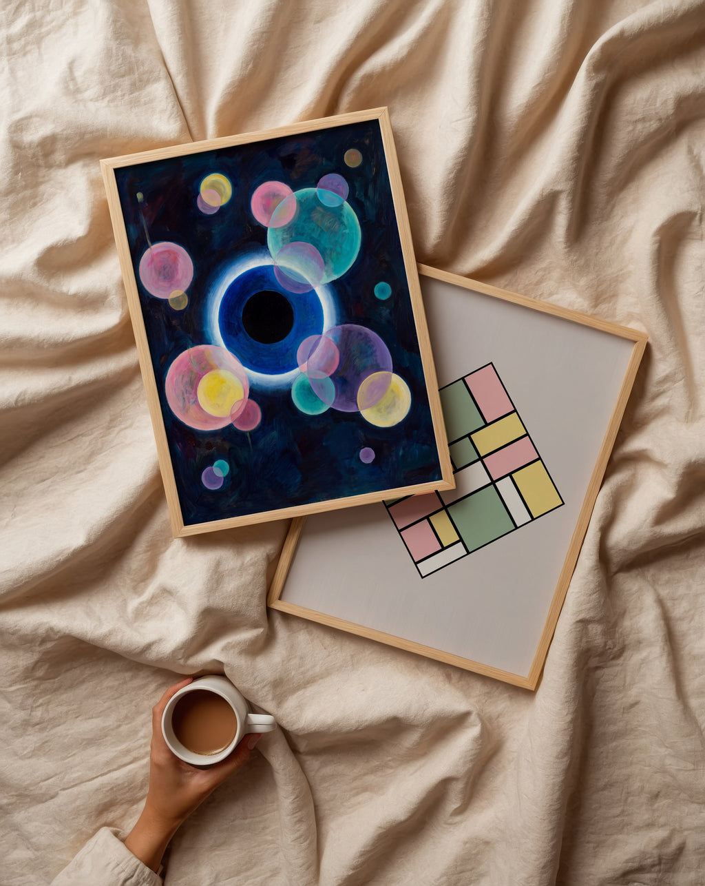 Wassily Kandinsky Night Circles Poster – två posters i rum 1