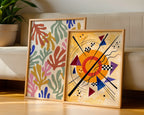 Wassily Kandinsky Sunrise Composition Poster – två posters i rum 1