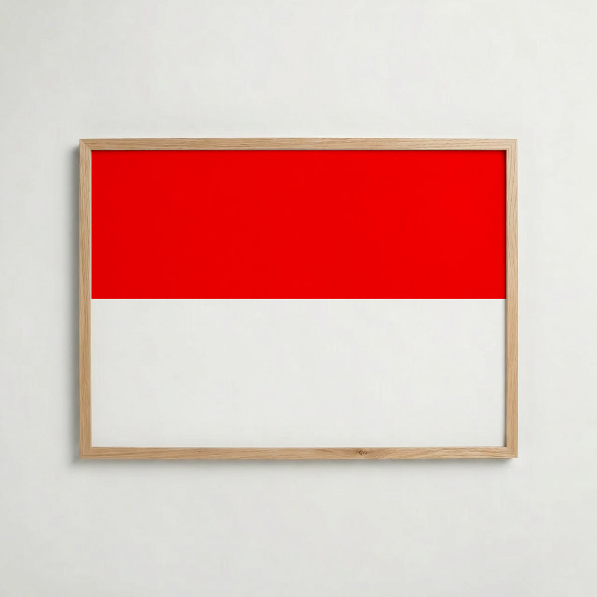 Indonesia National Flag Poster i ekram – inramad konsttryck för stilren inredning hos Bozetto