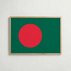 Bangladesh National Flag Poster i ekram – inramad konsttryck för stilren inredning hos Bozetto