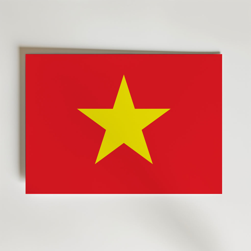 Vietnam National Flag Poster – modern konst och stilren konsttryck för hemmet hos Bozetto