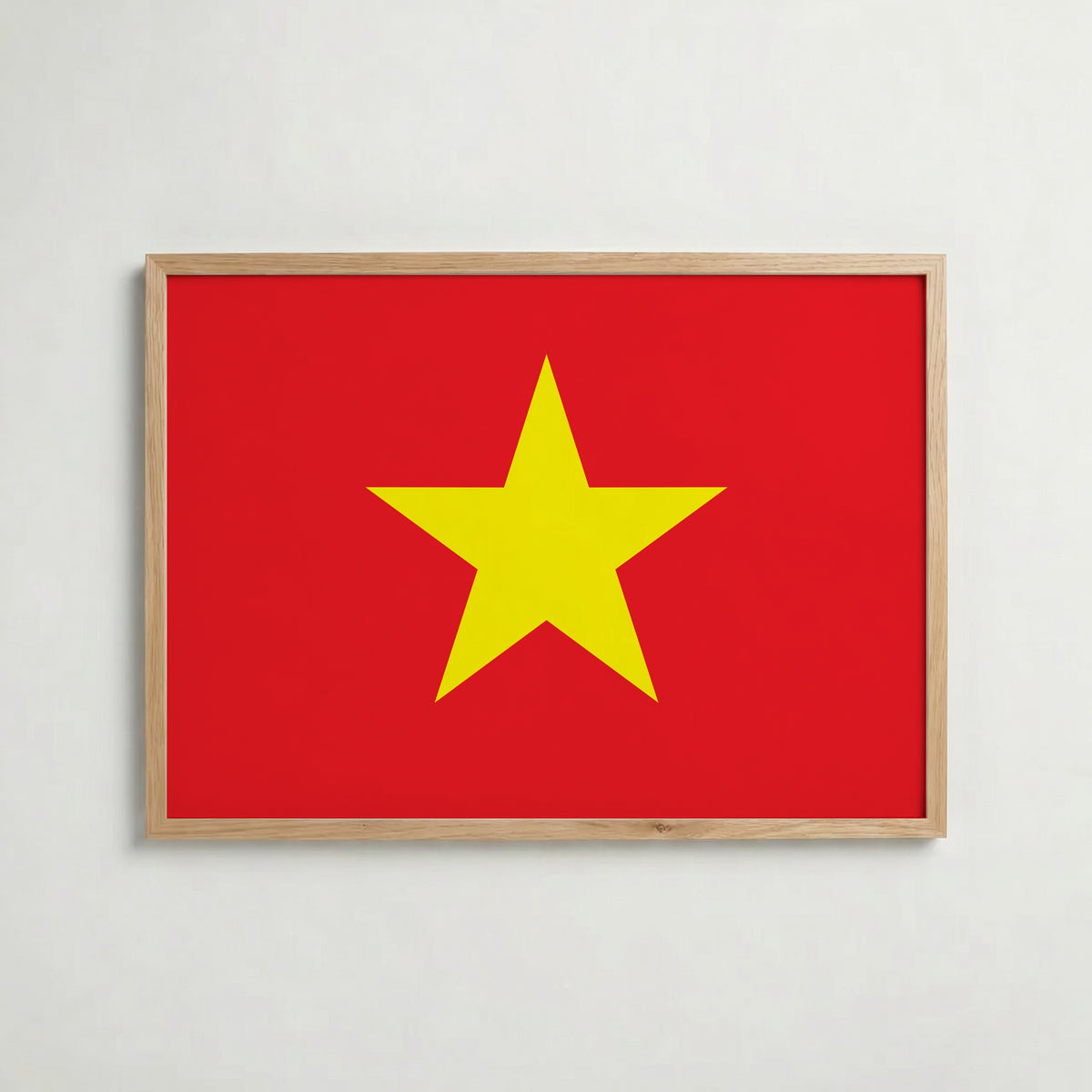 Vietnam National Flag Poster i ekram – inramad konsttryck för stilren inredning hos Bozetto