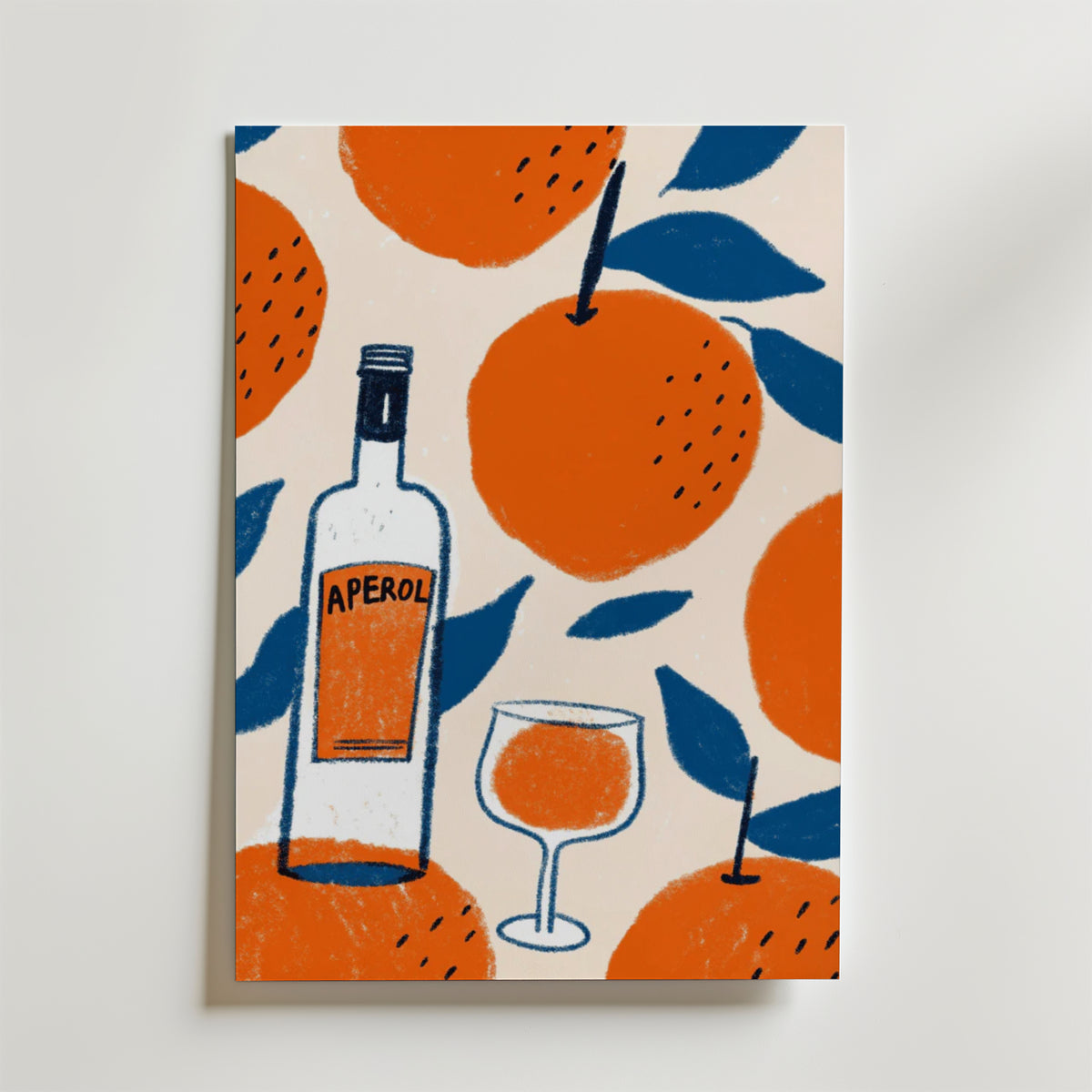 Aperol Spritz – stilfullt konsttryck från Bozetto, tryckt på matt finpapper i hög tryckkvalitet
