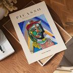Picasso Colorful Cubist Face – affisch med stilfullt motiv från Bozetto i hög kvalitet