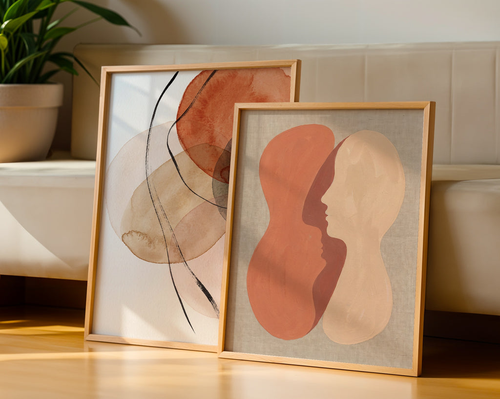 Abstract Kiss Poster – två posters i rum 2