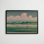 Hasui Kawase Lake Teganuma 1930 Poster – svart ram