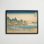 Katsushika Hokusai Enoshima in Sagami Province 1831 Poster – svart ram