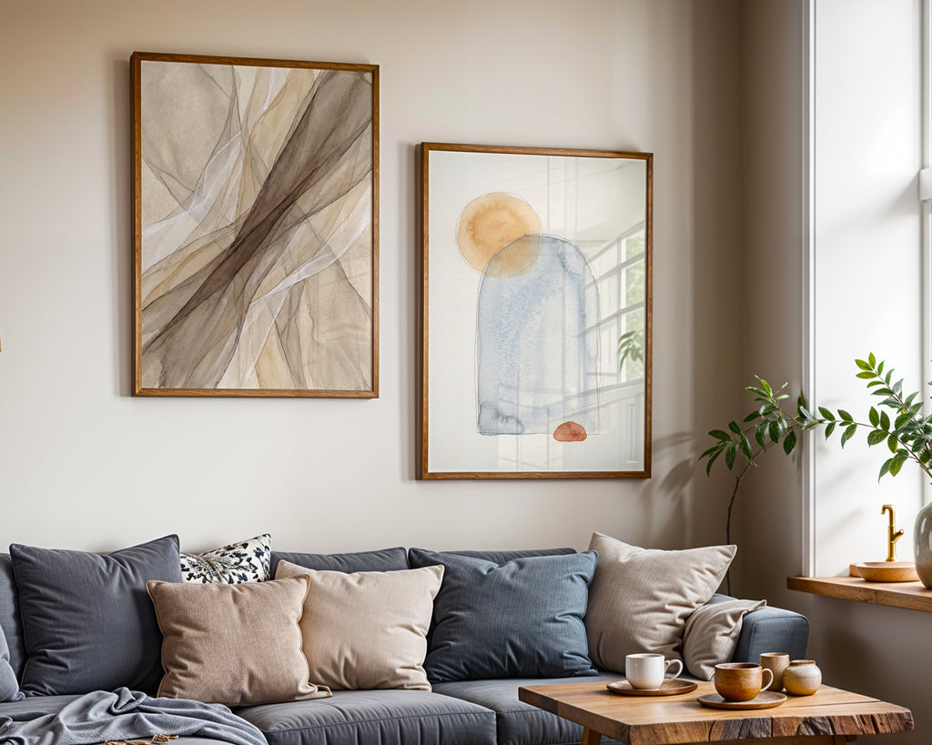 Sepia Veil Poster – två posters i rum 2