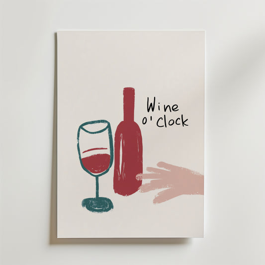 Wine O'Clock Poster