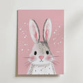 Pink Bunny – stilfullt konsttryck från Bozetto, tryckt på matt finpapper i hög tryckkvalitet