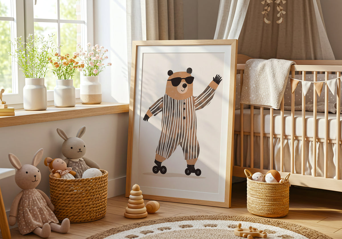 Roller Bear poster visad rakt fram – Bozetto affisch i hög tryckkvalitet i hög tryckkvalitet