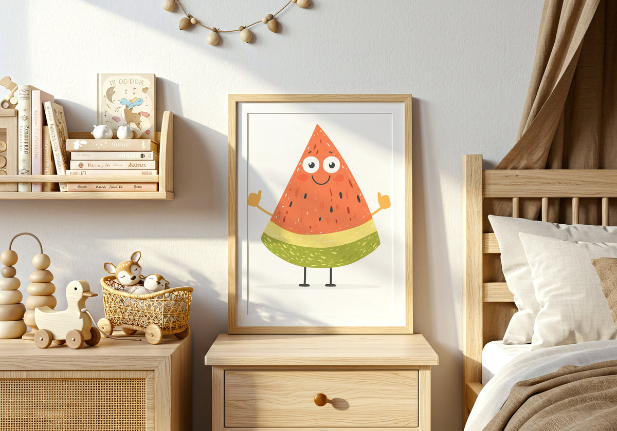 Cheerful Melon – affisch med snyggt motiv, köp enkelt hos Bozetto i flera storlekar