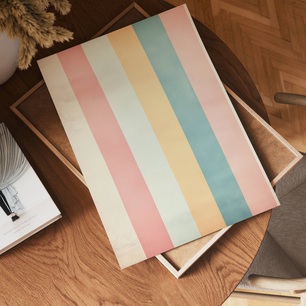 Pastel Stripes – affisch med snyggt motiv, köp enkelt hos Bozetto i flera storlekar