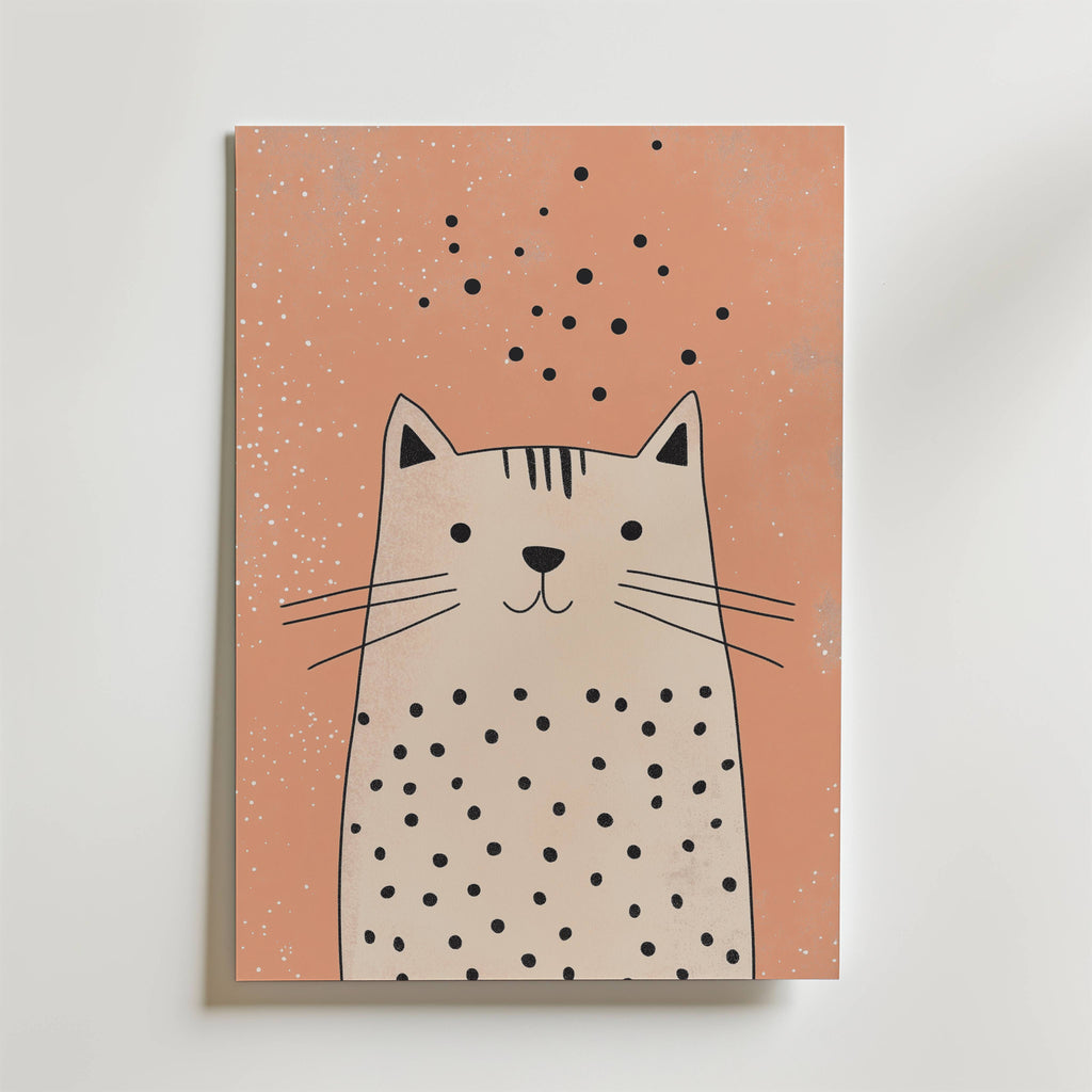 Playful Cat – stilfullt konsttryck från Bozetto, tryckt på matt finpapper i hög tryckkvalitet
