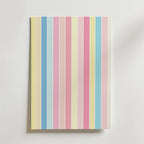 Pastel Stripes – stilfullt konsttryck från Bozetto, tryckt på matt finpapper i hög tryckkvalitet