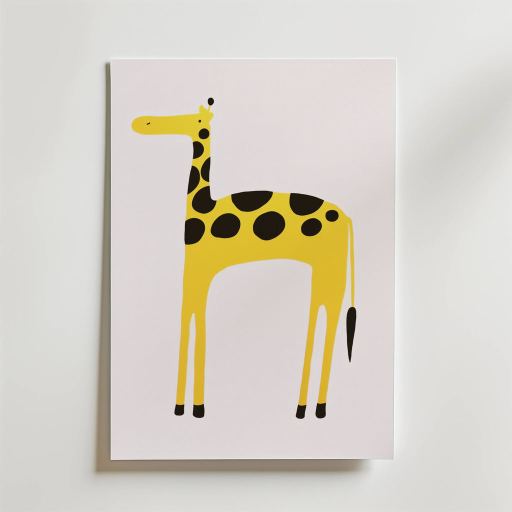 Playful Giraffe – stilfullt konsttryck från Bozetto, tryckt på matt finpapper i hög tryckkvalitet
