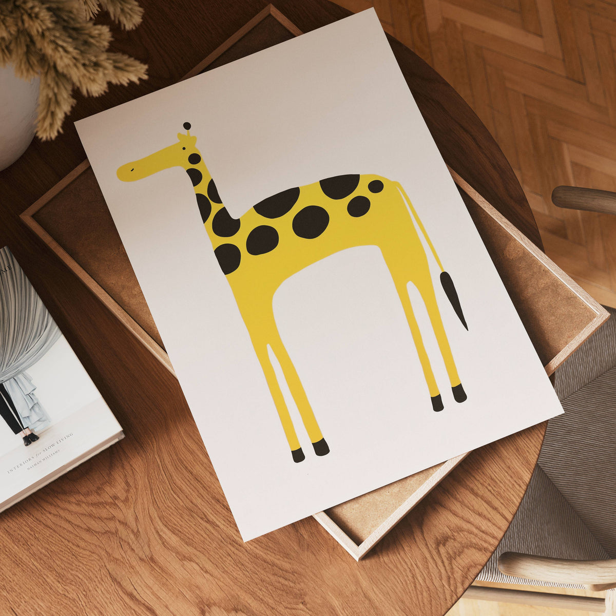 Playful Giraffe – affisch med snyggt motiv, köp enkelt hos Bozetto i flera storlekar