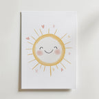 Smiling Sun – stilfullt konsttryck från Bozetto, tryckt på matt finpapper i hög tryckkvalitet