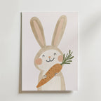 Happy Bunny No.3 – stilfullt konsttryck från Bozetto, tryckt på matt finpapper i hög tryckkvalitet