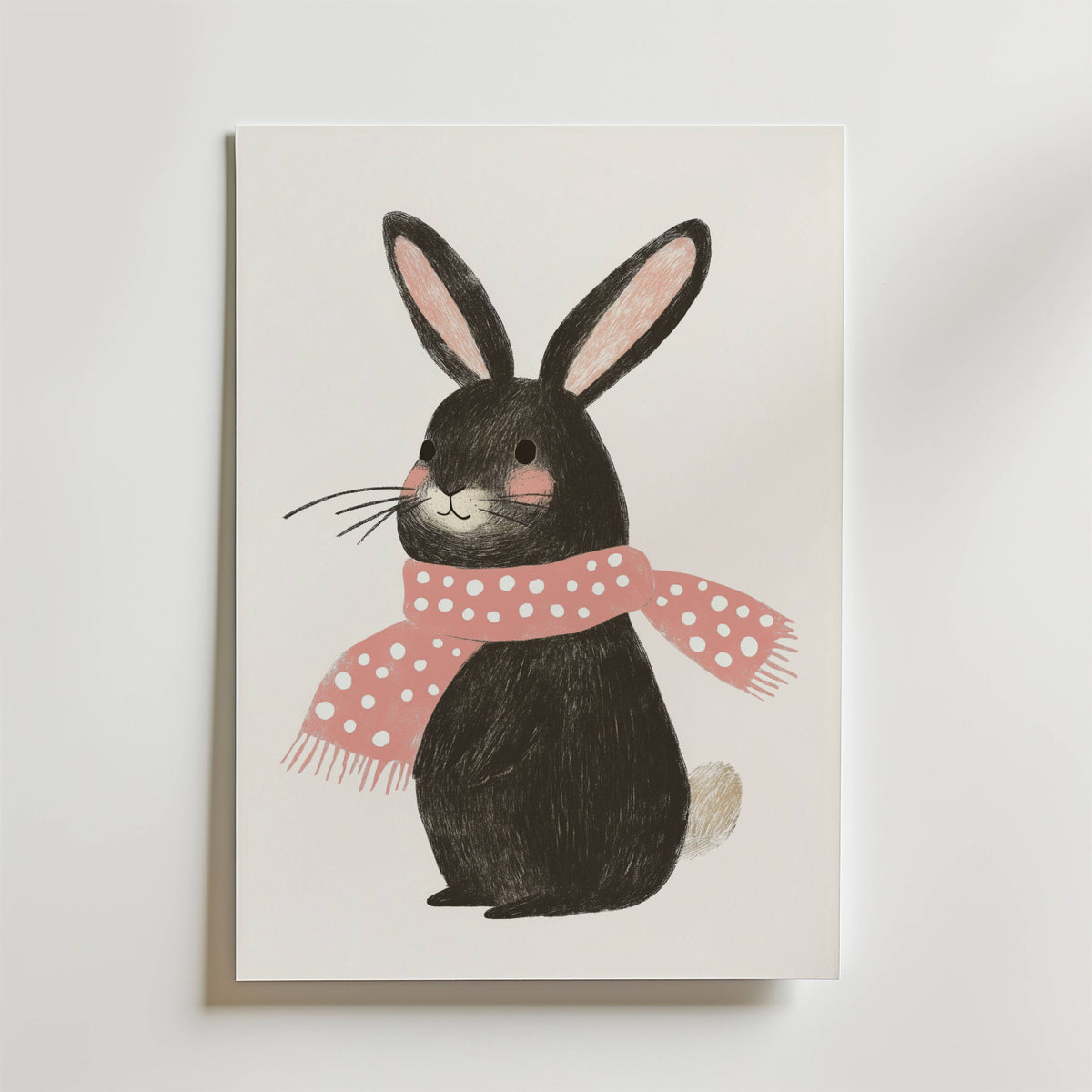 Cozy Bunny – stilfullt konsttryck från Bozetto, tryckt på matt finpapper i hög tryckkvalitet